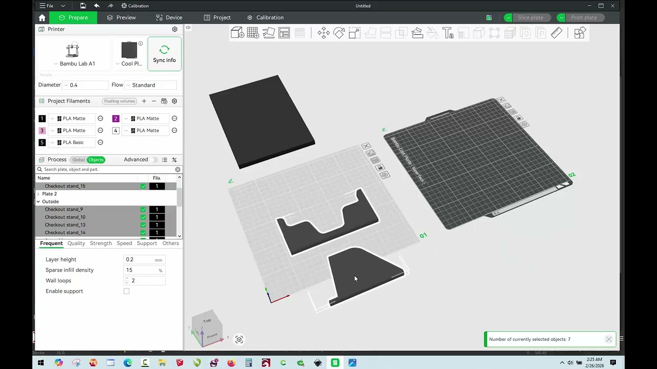 3D Printing - Creating a Checkout Stand 3D Model with an SVG created in InkScape with Bambu Studio