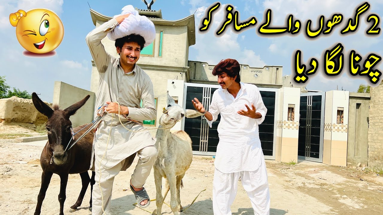 2 Gadhno Waly Musafir Ko Chona Laga Dia😜Funny Short Film🎥