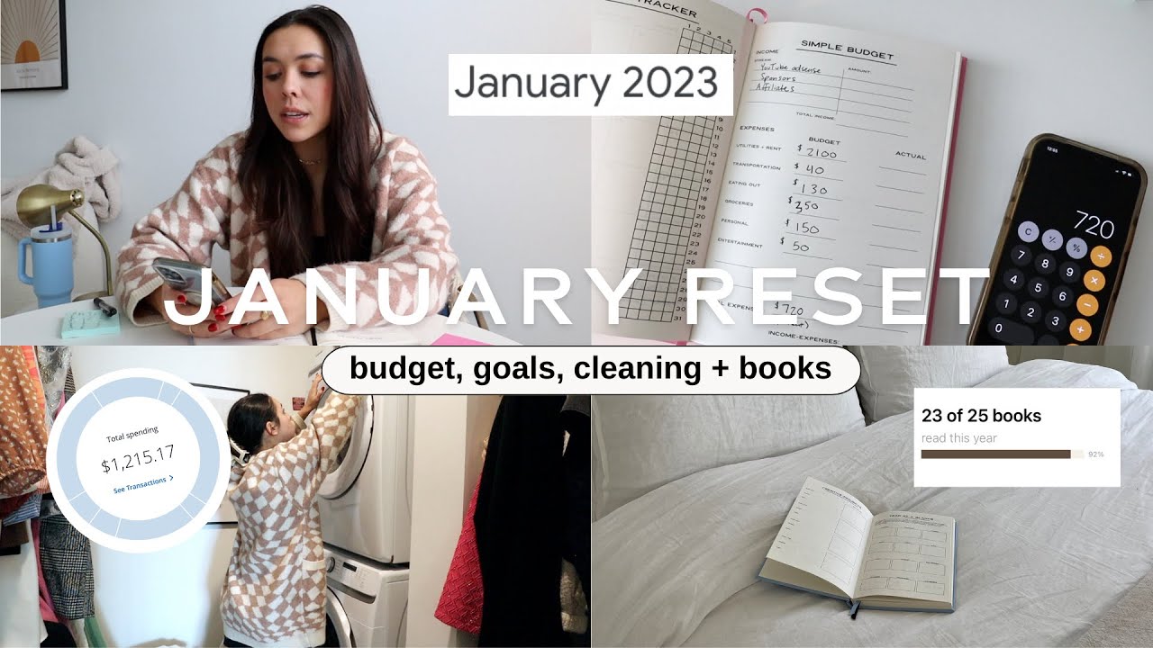 JANUARY RESET | budget, goals, cleaning, books, etc