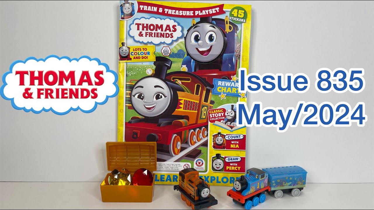 Thomas and friends magazine, issue 835, May/2024 with train and treasure playset 🏴‍☠️🚂🚂
