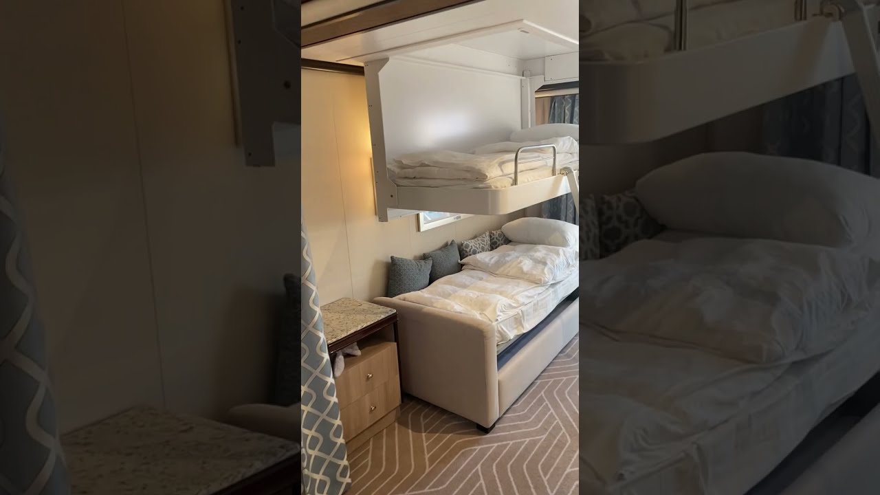 Sky Princess 4 Berth Mini Suite  Bed Layout