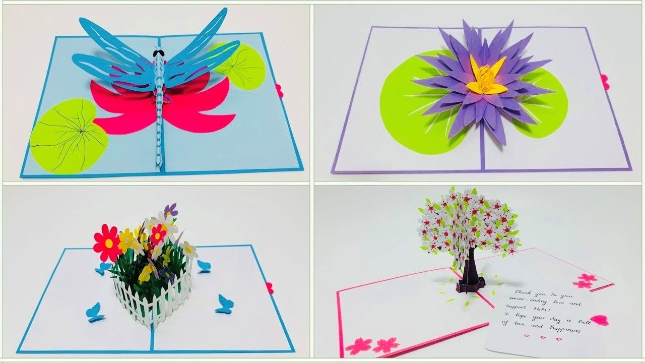 4 Easy Birthday Card | pop up birthday card l DIY greeting card | DG Handmade