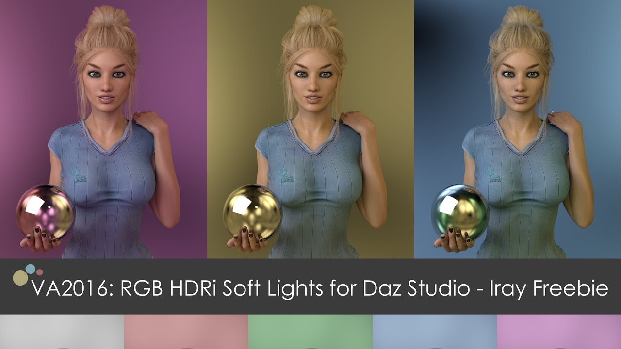 VA2016: RGB HDRI Soft Lights Freebie for Daz Studio Walkthrough