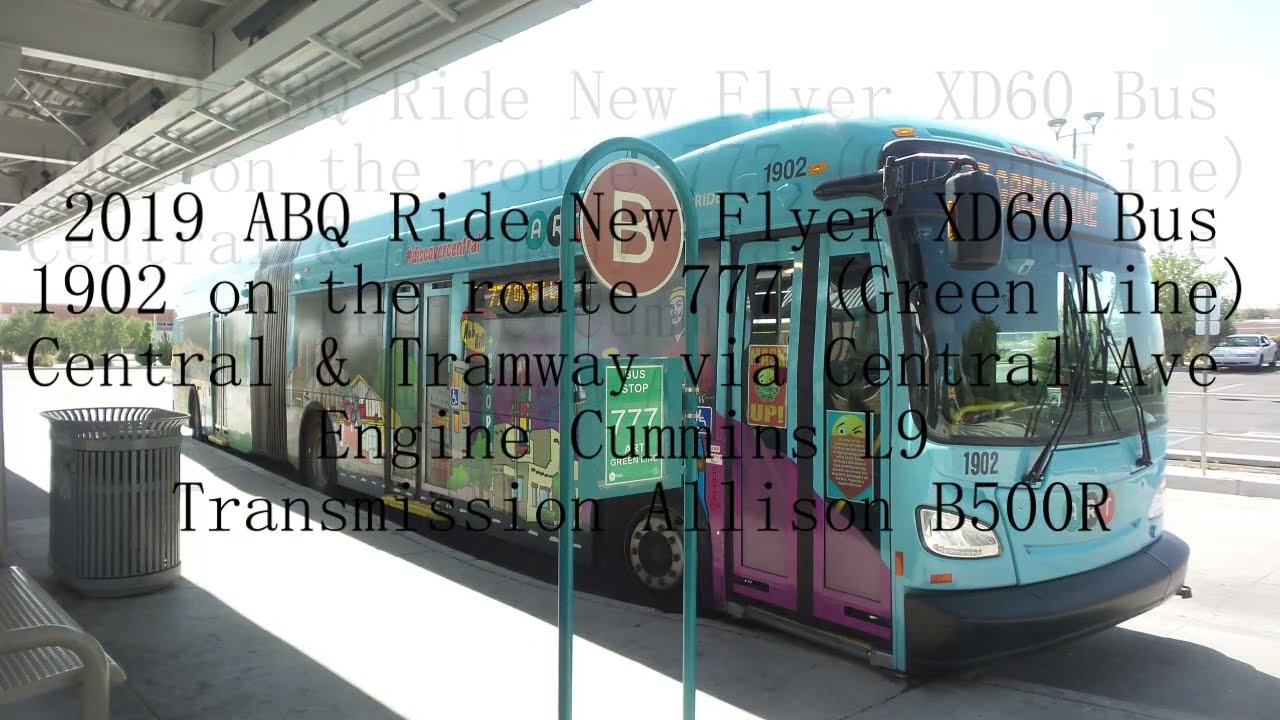 2019 ABQ Ride New Flyer XD60 Bus #1902 Ride (Route 777 Green Line/Central & Tramway)