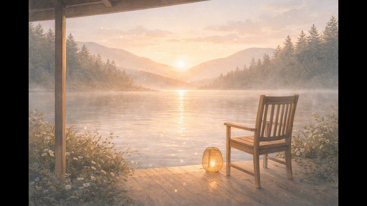 Relaxing Lake Ambience for Sleep | Piano Sleep