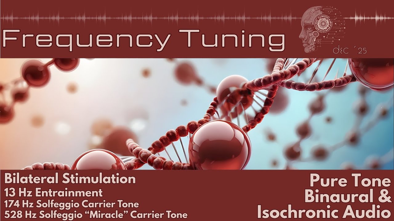 13 Hz Alpha Entrainment - EMDR Style Bilateral Stimulation - Binaural Beats - Frequency Tuning