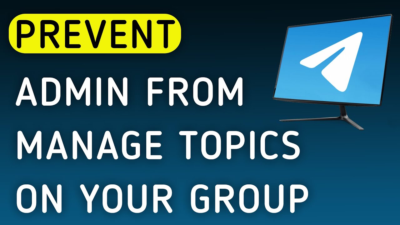 How To Prevent Admin From Manage Topics On Your Group On Telegram App On PC (New Update)