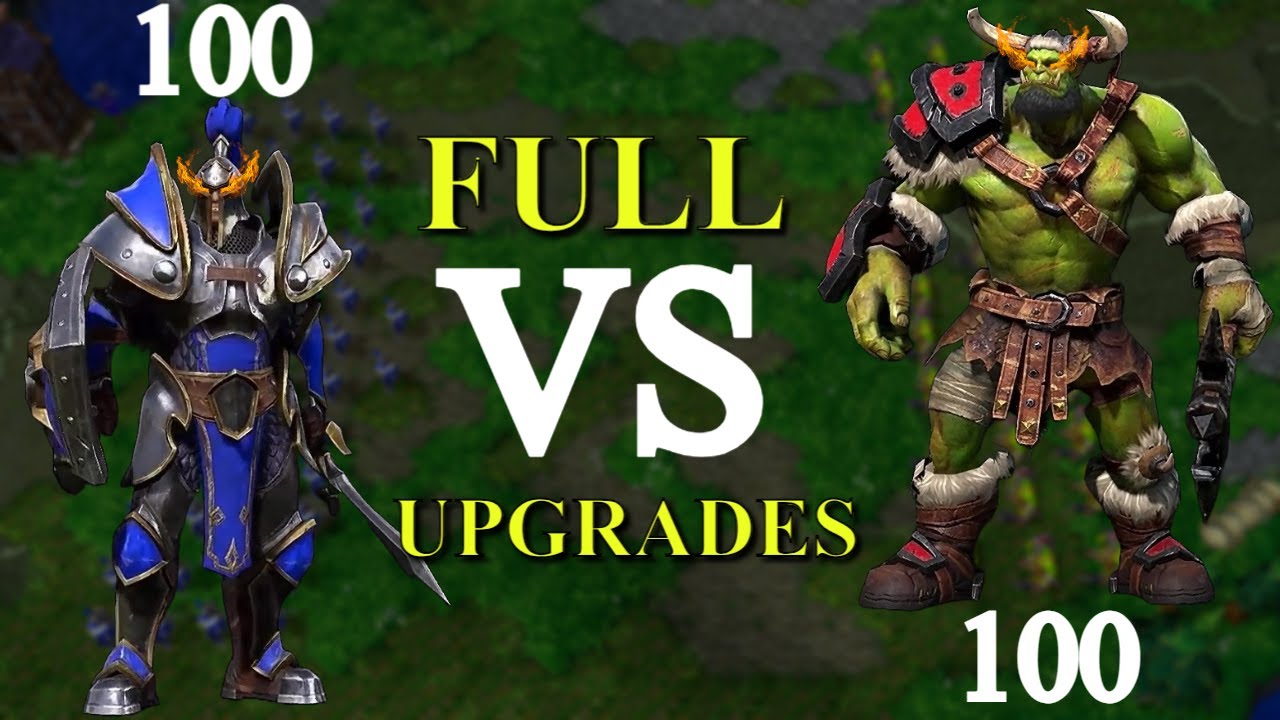 Footmans vs Grunts FULL upgrades (100 limits), Warcraft 3 Reforged
