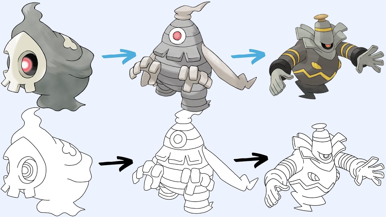 Comment Dessiner LE POKÉMON SKELÉNOX TÉRACLOPE et NOCTUNOIR | Pokemon Evolution