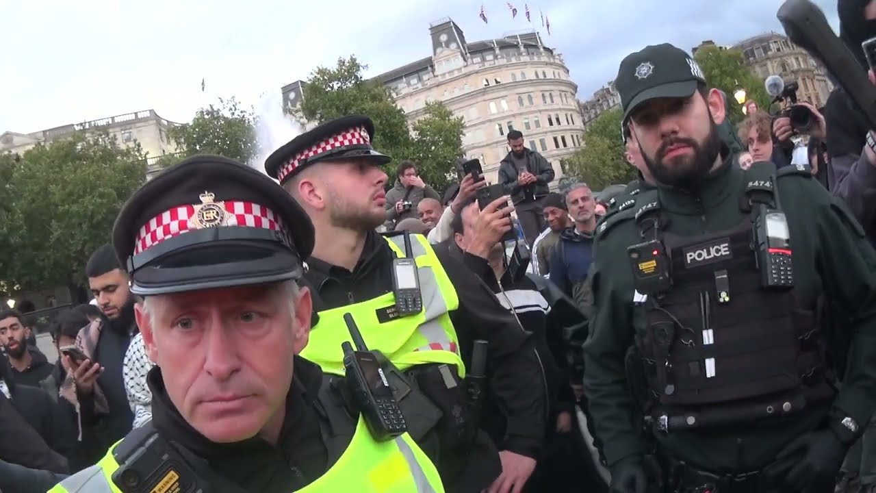 Trafalgar Square 4th October 2024 PSNI RUC at London Protests