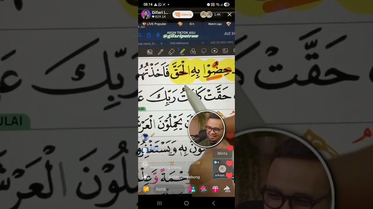 Tahsin QS Gafir ayat 5 (28 Januari 2026)