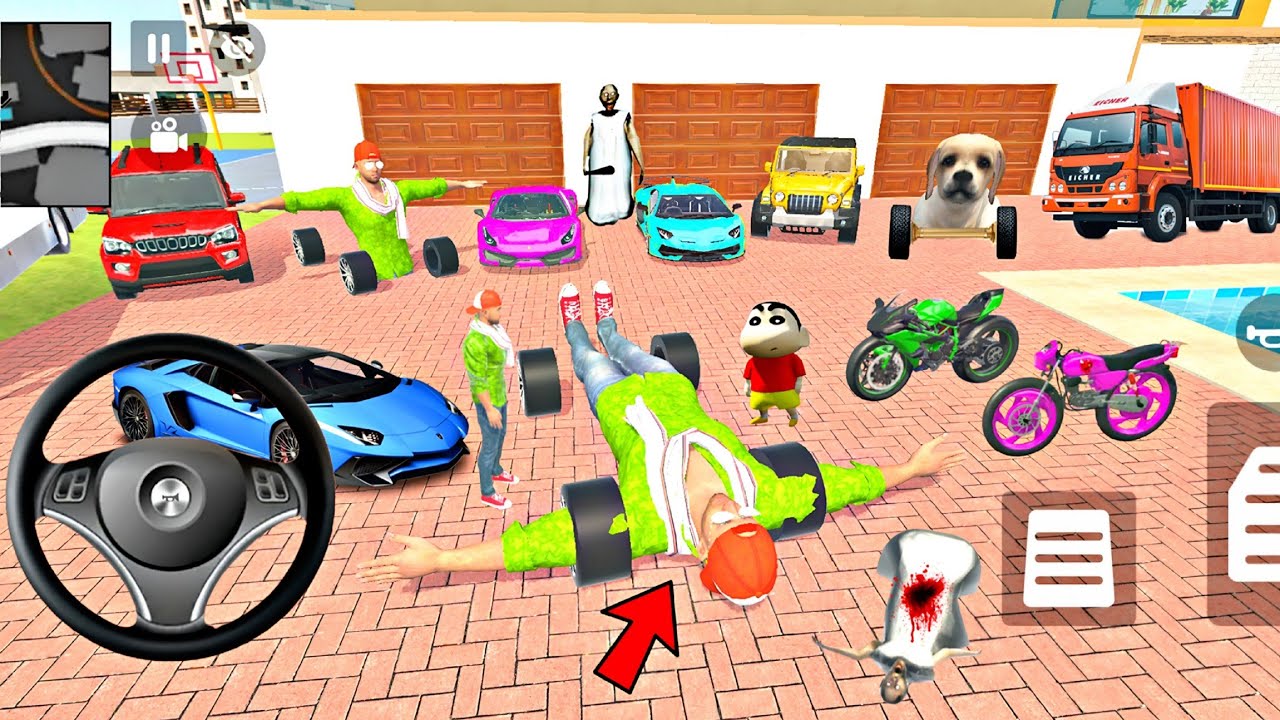🤩 Shinchan Laya Jack Wali Car 💥😱 Indian theft auto New Update 💥🥳 Indian Bikes Driving 3d Game Video 