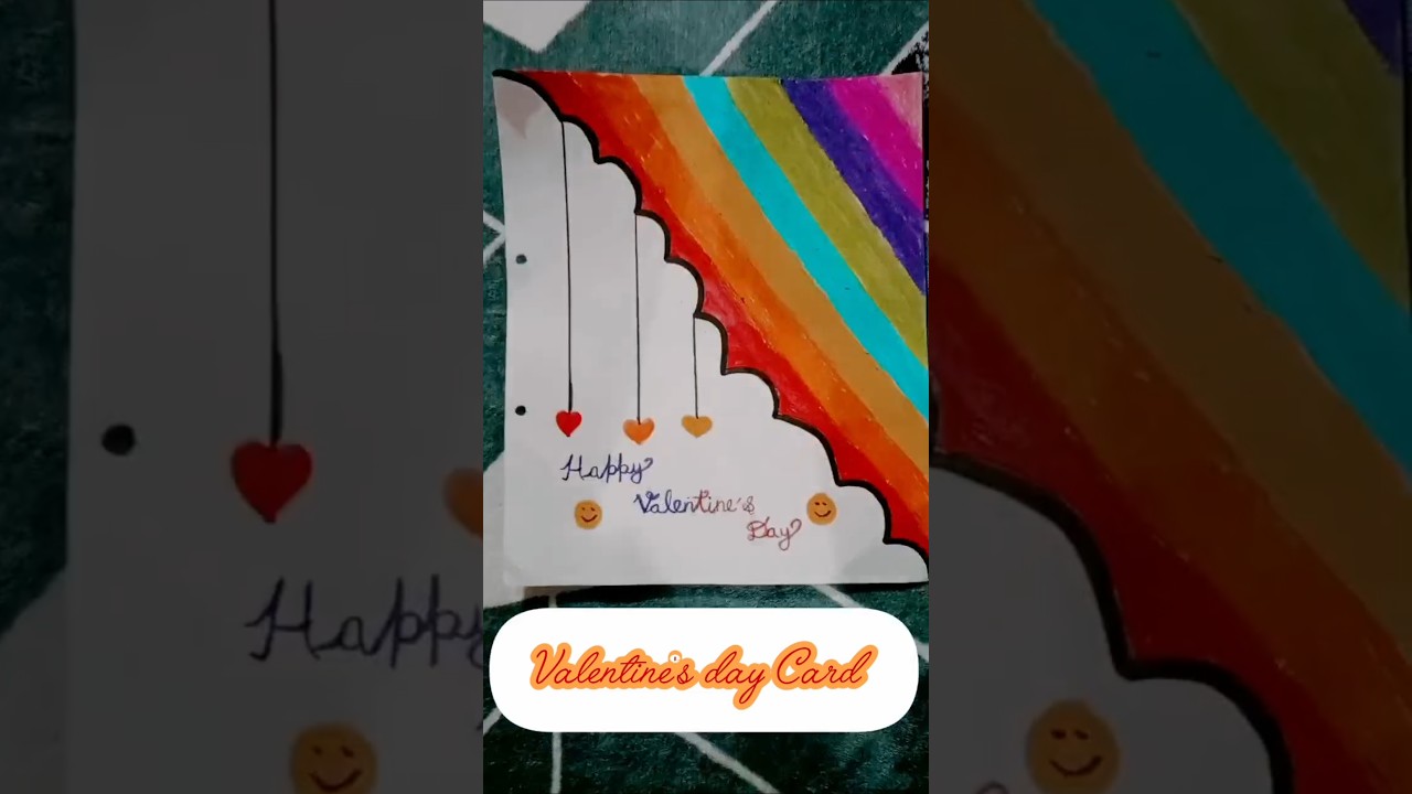 Valentine's day Card #craft #colors #trending #viralvideo #new #ytshort #valentinesday  #colourcraft
