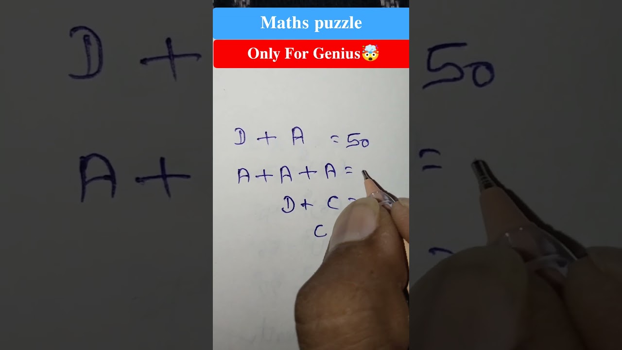 Maths puzzle #maths #puzzle #tricks #subscribe #education #educationalcontent #like #support