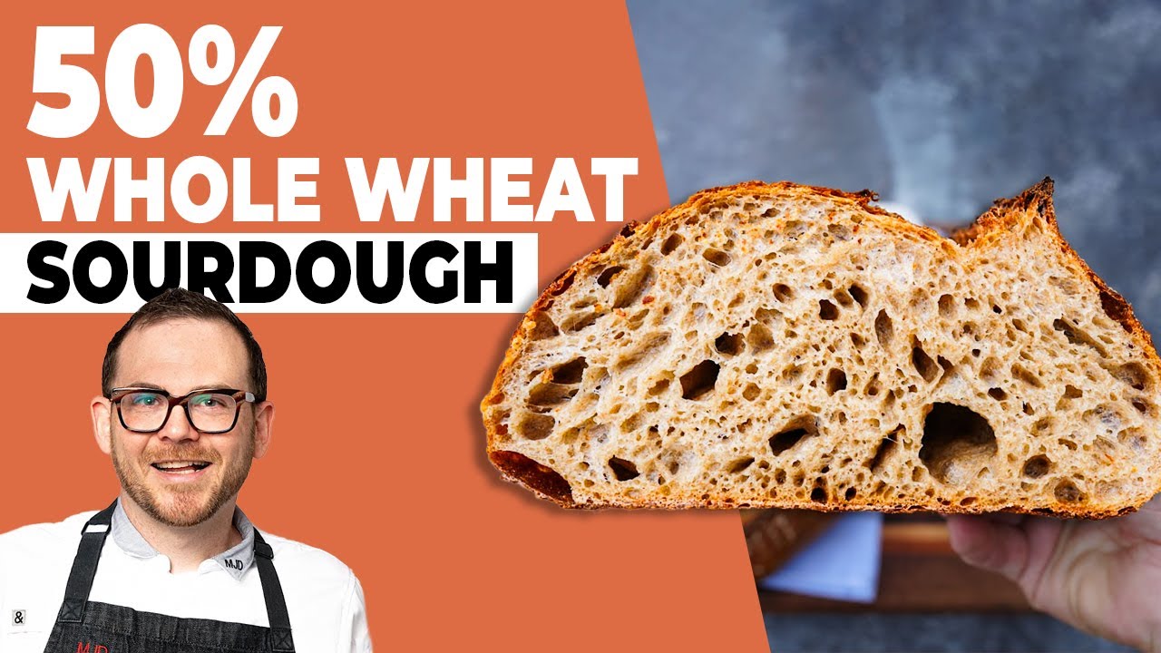50% Whole Wheat Sourdough Recipe | How to Make 50% Whole Wheat Sourdough