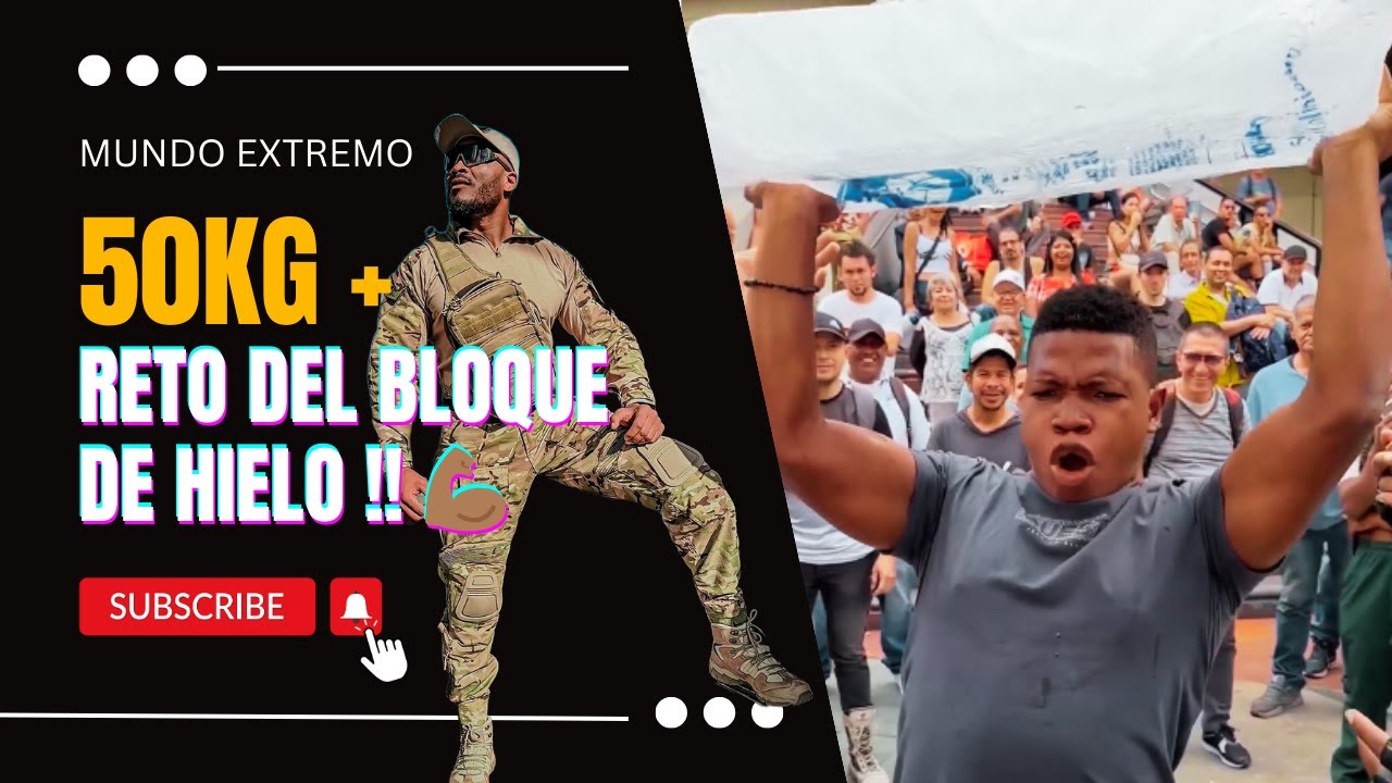 Reto EXTREMO Callejero / Cargando 50Kg de HIELO 🥶