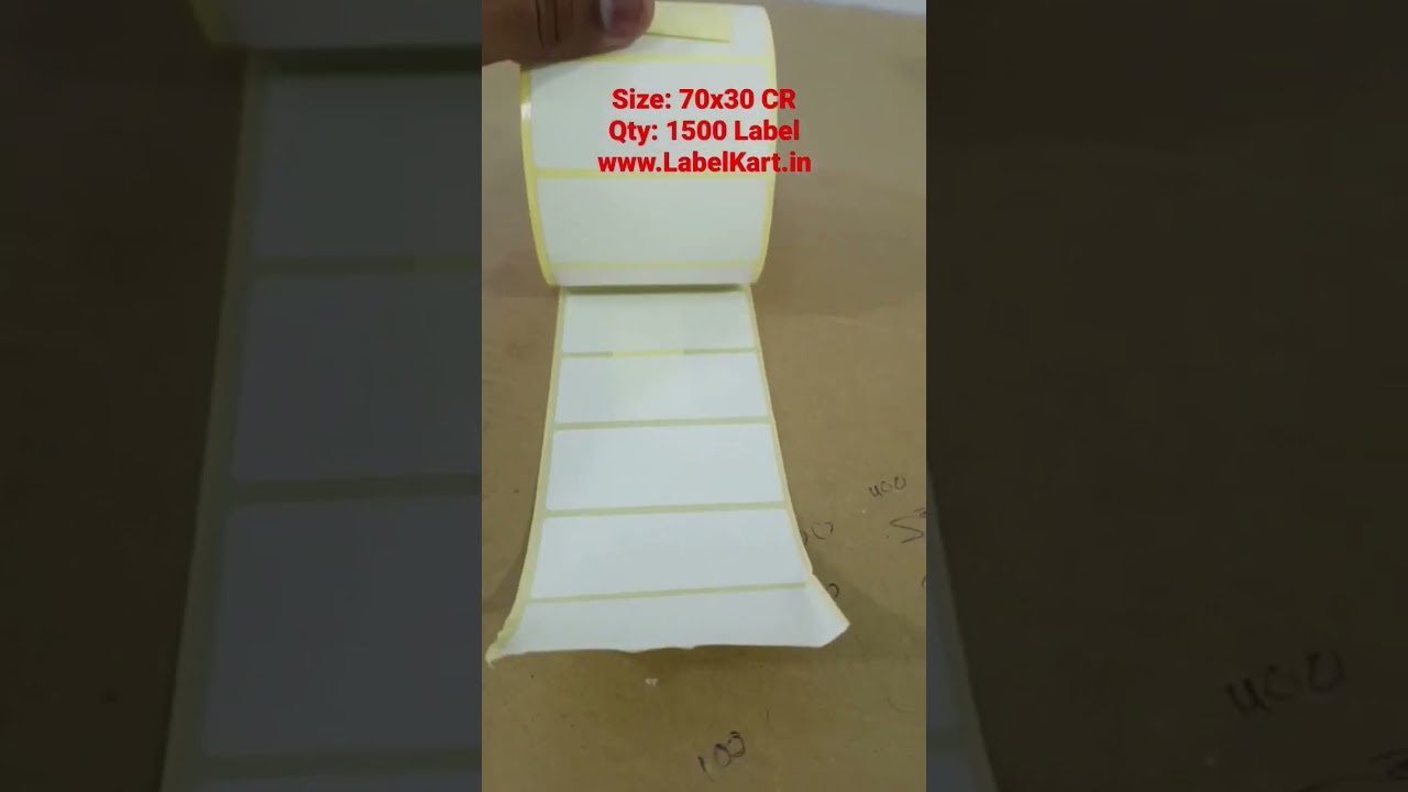70X30mm CR 👉 1500 Label 👈 Barcode Label Roll 🌐 www.LabelKart.in #shorts #barcode #label #viral