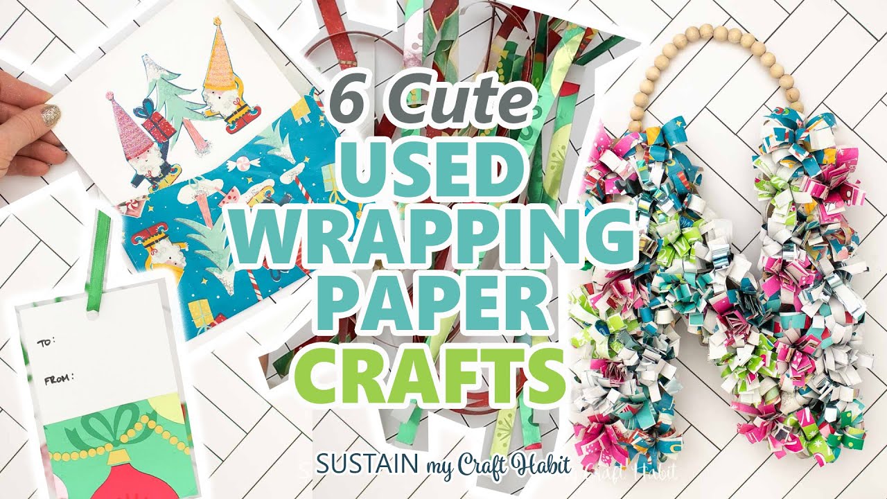 6 Cute Crafts to Make with Used Christmas Wrapping Paper! 🎄🎁🎀