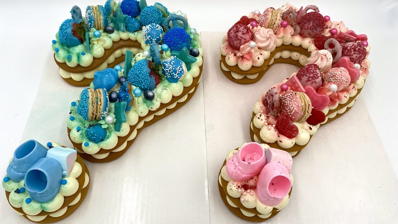 Украшение торта на гендерную вечеринку! | Cake for Gender Party!