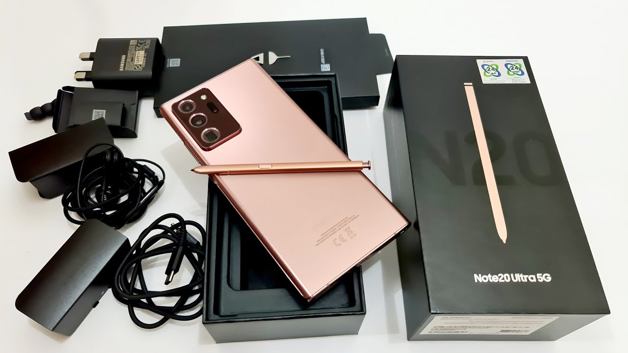 فتح علبة واستعراض محتويات صندوق جالاكسي نوت ٢٠ الترا Galaxy Note 20 Ultra