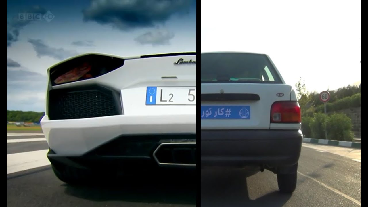 Lamborghini Aventador Top Gear Richard Hammond vs Kia Pride Cartour