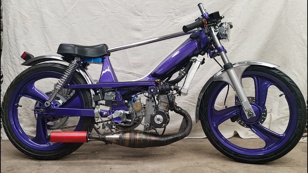 mbk 51 custom part 2 pose jantes frein magnum xr