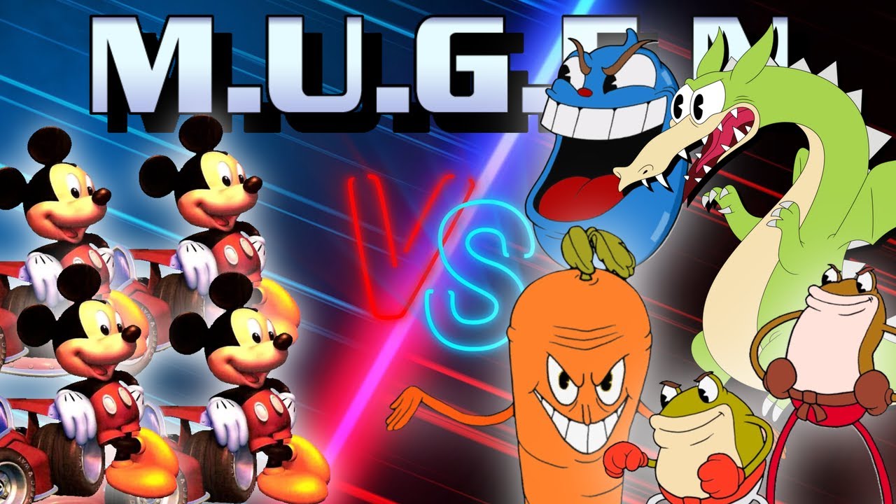 REQUESTED BY @Flazeroz123-i8s: Mickey's Speedway USA x4 vs Cuphead Bosses - Mugen Battle