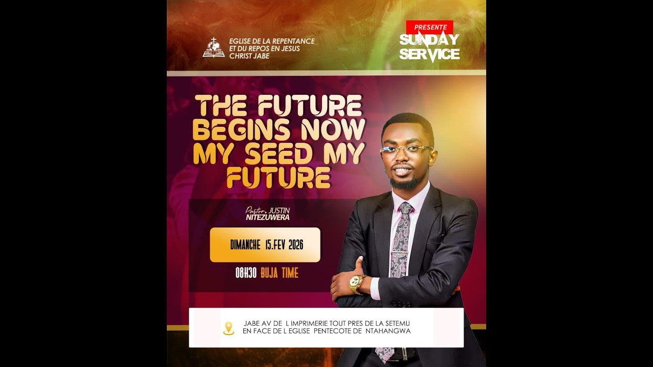 🔴 LIVE SERVICE SUNDAY 15/02/026// INDWI Y'AMASENGESHO // THE FUTURE BEGINS NOW MY SEED MY FUTURE// 2