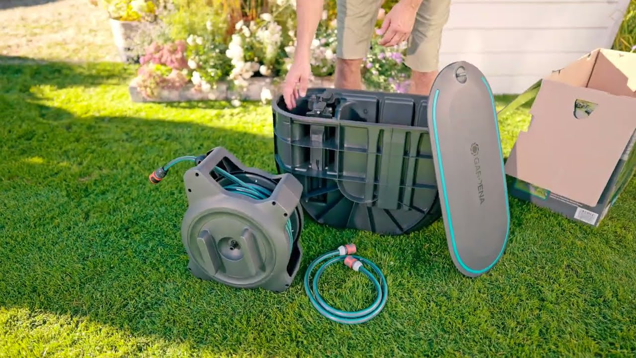 Installera GARDENA Slangbox under Jord RollUp M