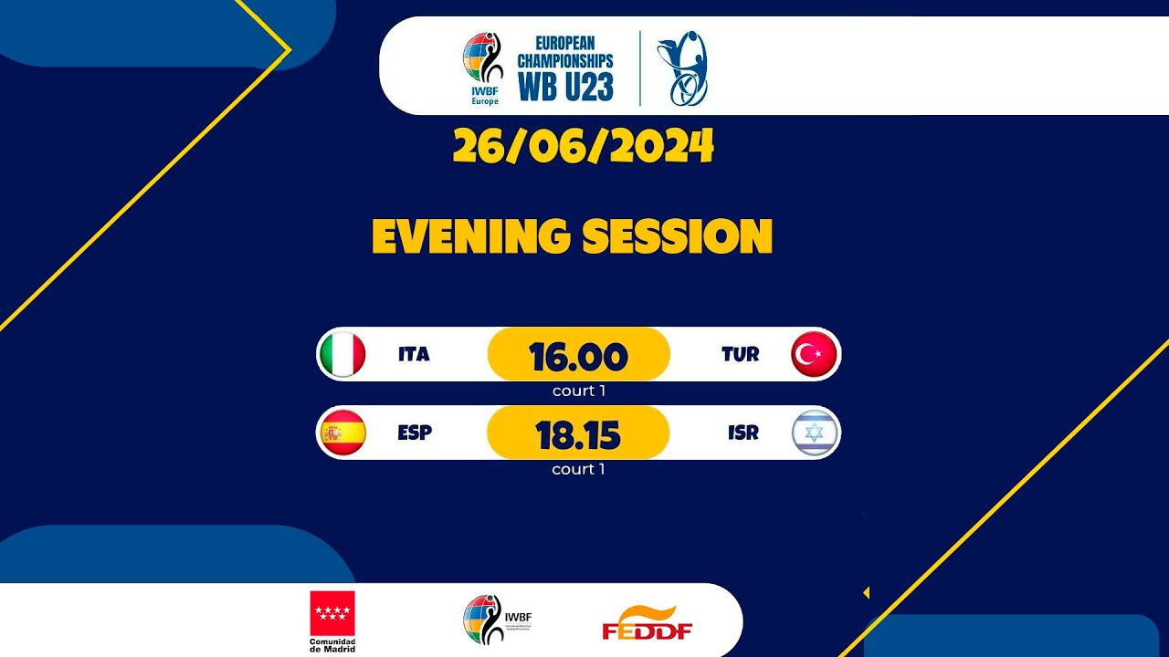 2024 Men's U23 European Championship | EVENING SESSION DAY 3 | COURT 1 | Wheelchair Basketball