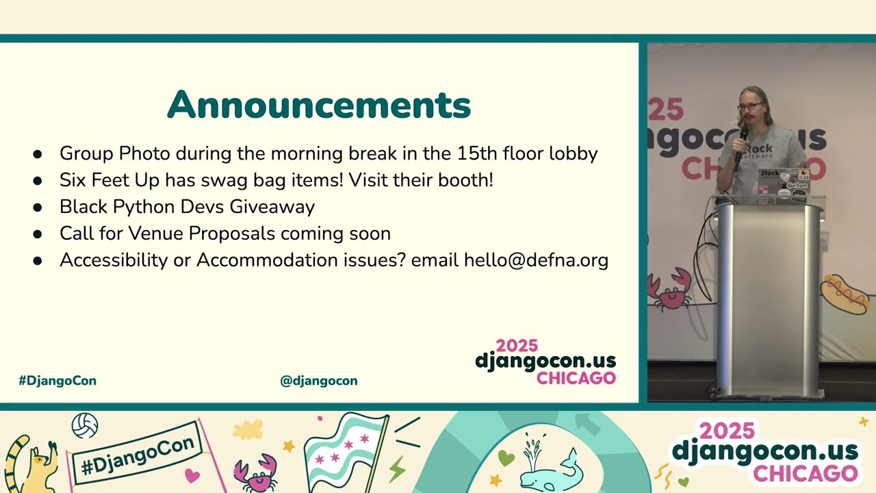 DjangoCon US 2025 — Вступительное слово (День 2) Питера Грандстаффа