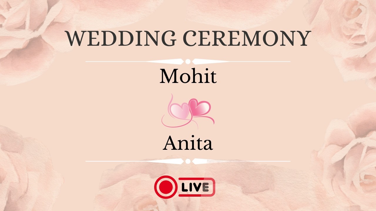 LIVE 🔴 || Reception Party || Mohit Weds Anita || studio gee fotoz