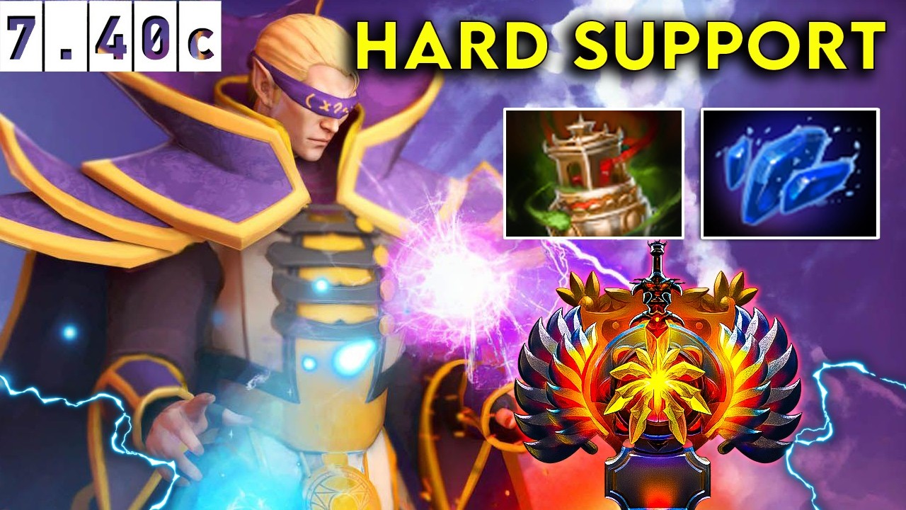 Invoker Immortal Hard Support - Dota 2 Patch 7.40c Pro Pub Gameplay