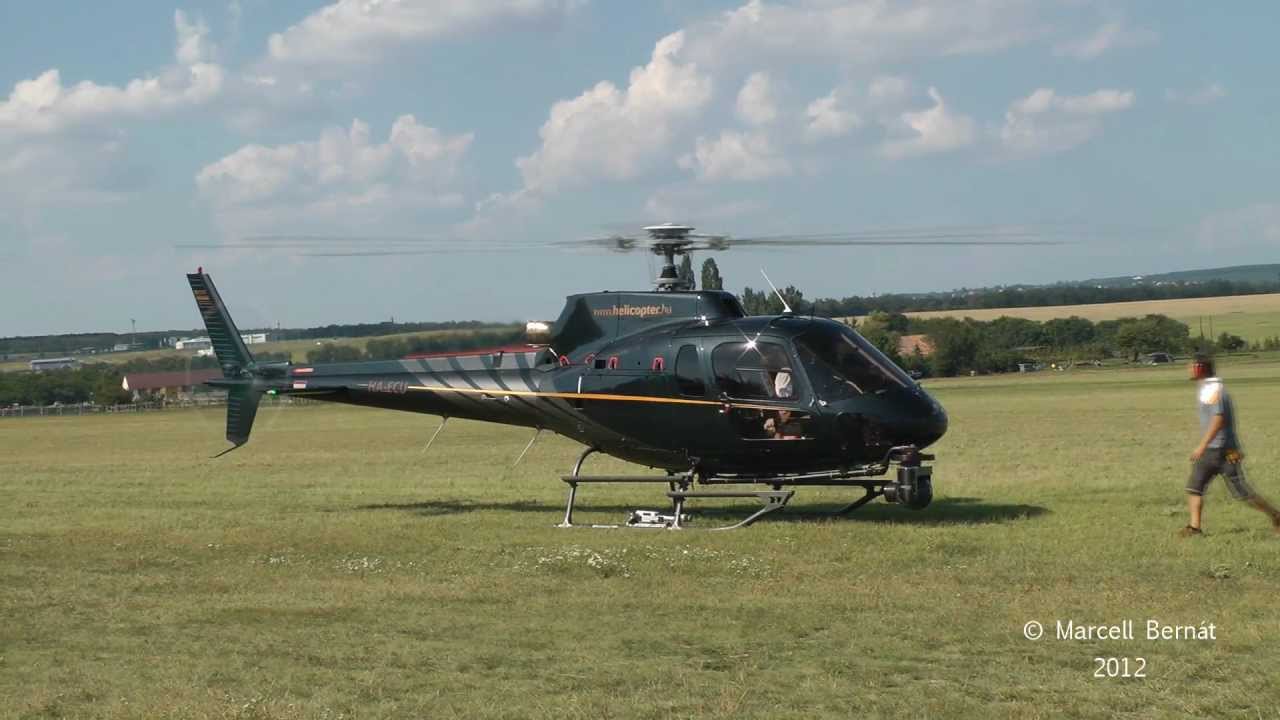 Aerospatiale AS-350 with Cineflex HD v14 camera (landing, startup and takeoff)