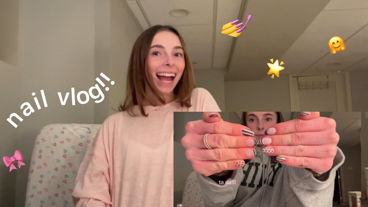 do my nails with me!(tutorial and vlog, crafty, productive)