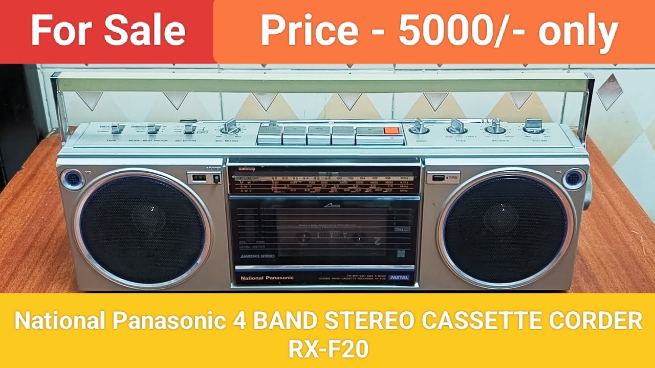National Panasonic 4 BAND STEREO CASSETTE CORDER RX-F20 Made In Japan Contact No - 8750424840