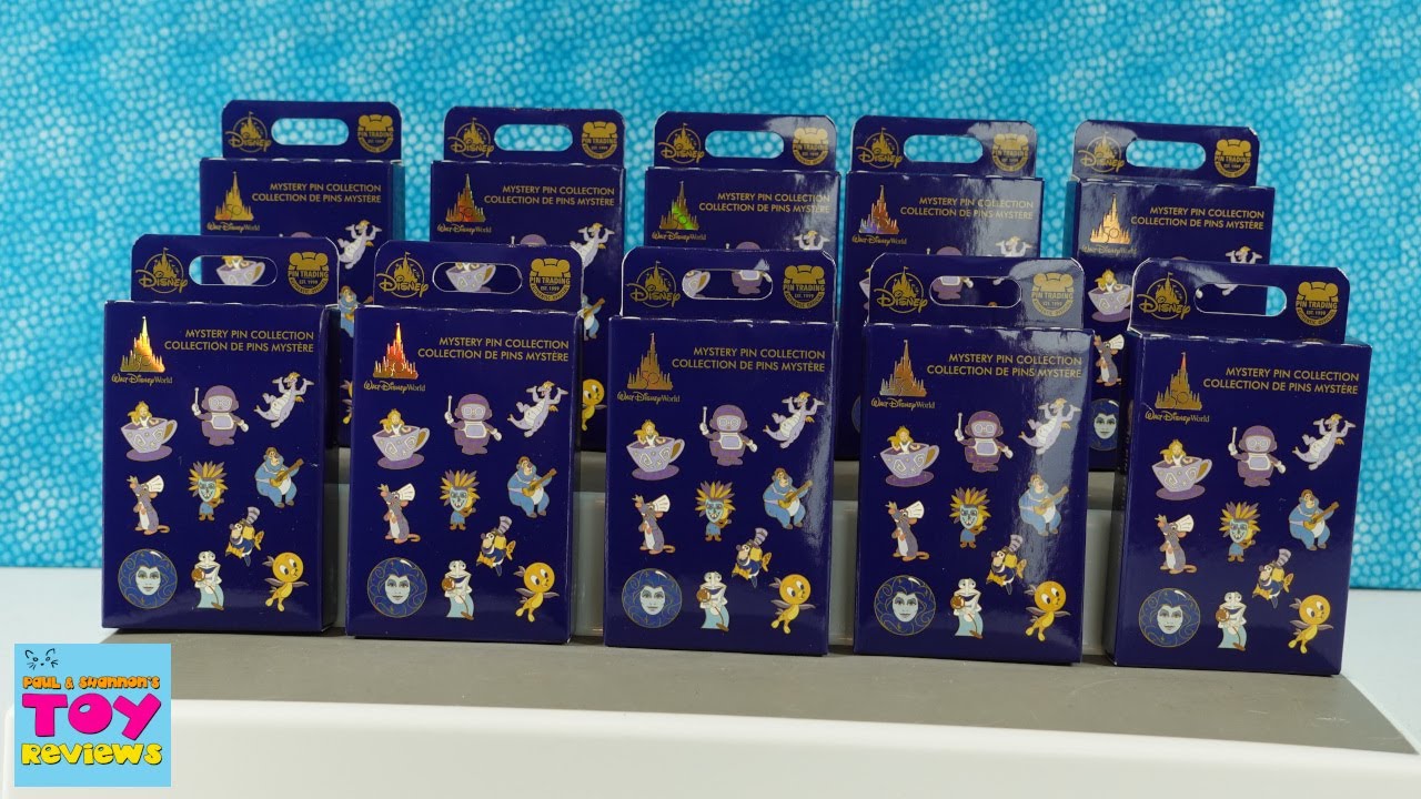 Disney World 50th Anniversary Mystery Pin Collection Unboxing Review | PSToyReviews