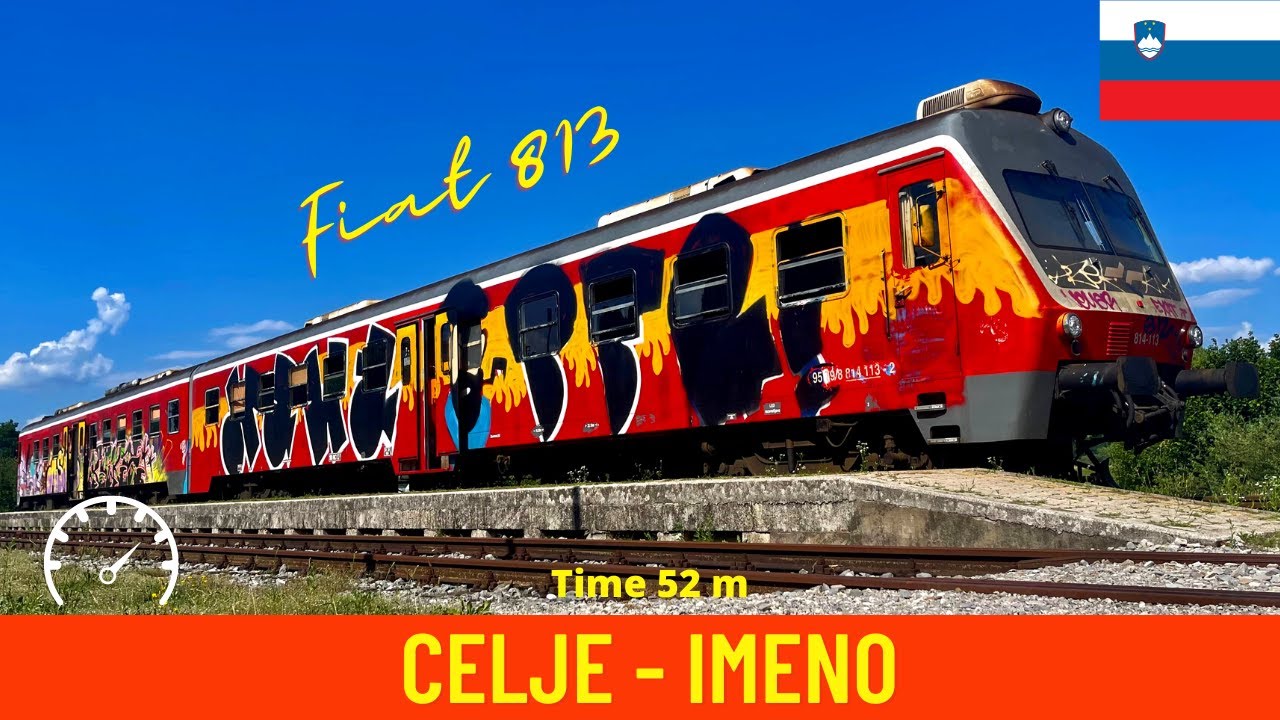 Cab ride Celje - Imeno (Slovenian Railways) - train drivers view in 4K