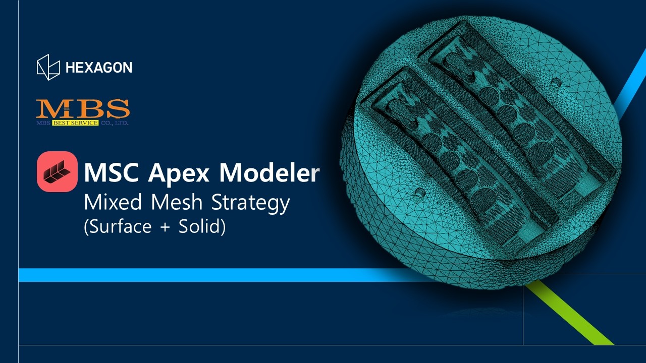 MSC Apex Modeler -Mixed Mesh Strategy (Shell + Solid) By MBS BEST SERVICE