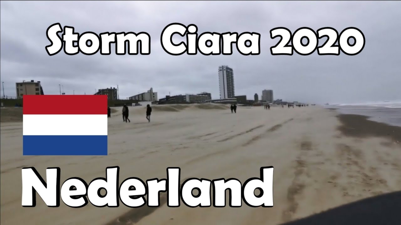 NEDERLAND Storm Ciara teistert de Noordzeekust Zandvoort en IJMuiden 9 februari 2020