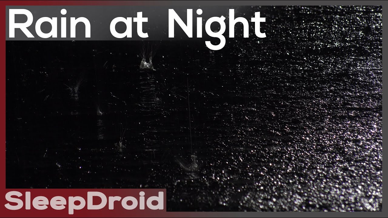 ► Soothing Rain Sounds for Sleeping at Night ~ Rain Storm on the Street (No Thunder) Lluvia 4k