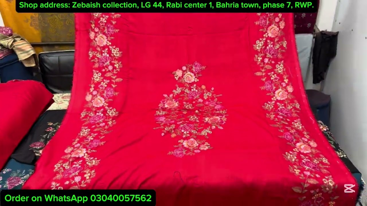 💕Winter karandi shawls with embroidered suits 💕