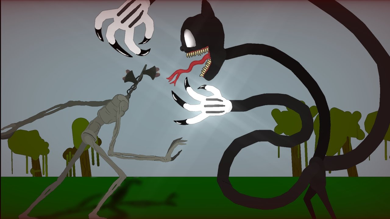 Cartoon Cat vs Siren Head _ Stick Nodes Animation