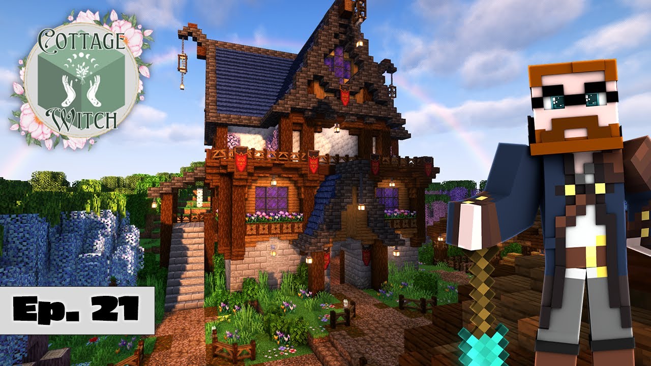 Building a Cottage & Stables 🌟 Cottage Witch Modded Minecraft - Episode 21