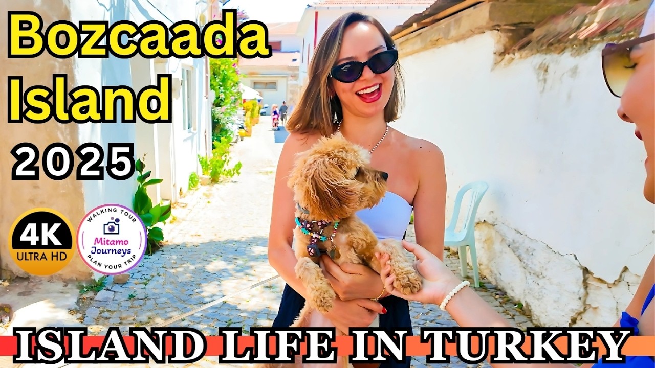 Hidden Paradise in Turkey! Bozcaada Island 4K Walking Tour | Ferry, Castle, Streets | July 2025