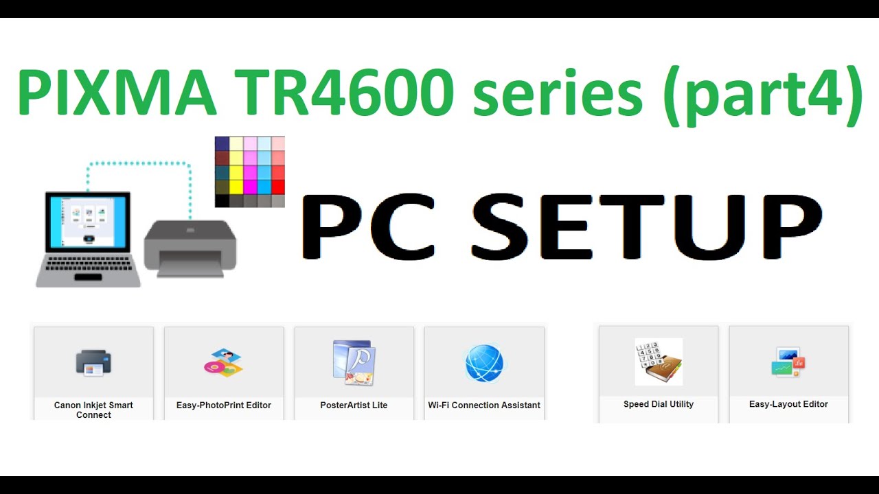Canon TR4640 TR4650 TR4651 TR4660 TR4665 TR4670 TR4670S TR4690 TR4600 Setup and Install to PC(part4)