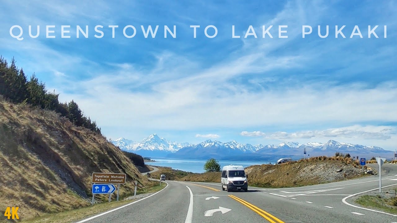 Driving from Queenstown To Lake Pukaki New Zealand 2023 4K｜South Island New Zealand Walking Tours 4K