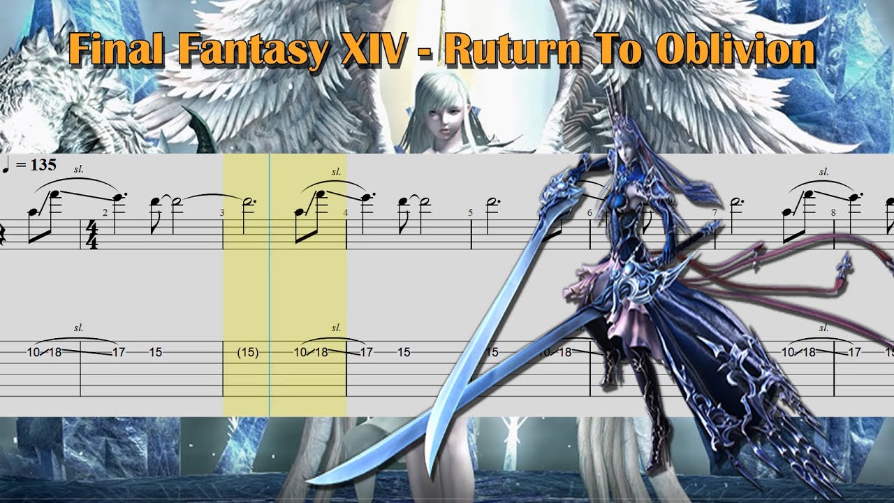 Final Fantasy XIV Return To Oblivion Melodia Áudio Tab