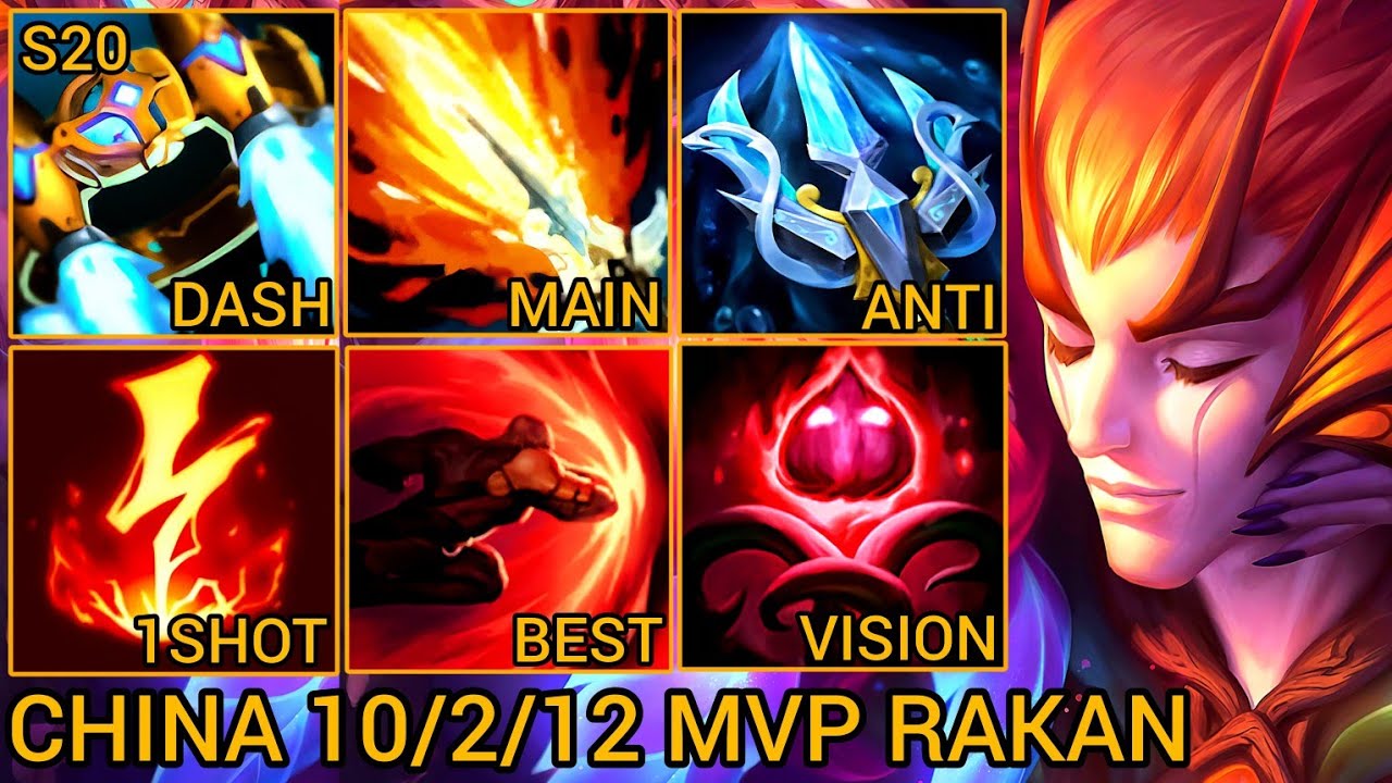 Rakan Mage Build MVP Support S Rating 10/2/12 - China Wild Rift New Meta Build & Runes By Tiarty