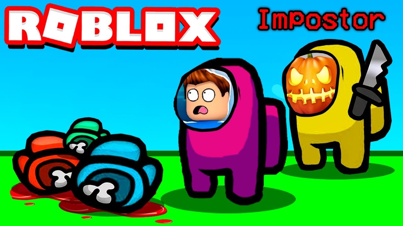 ESCAPE DO IMPOSTOR NO HALLOWEEN NO ROBLOX!! (Among Us)